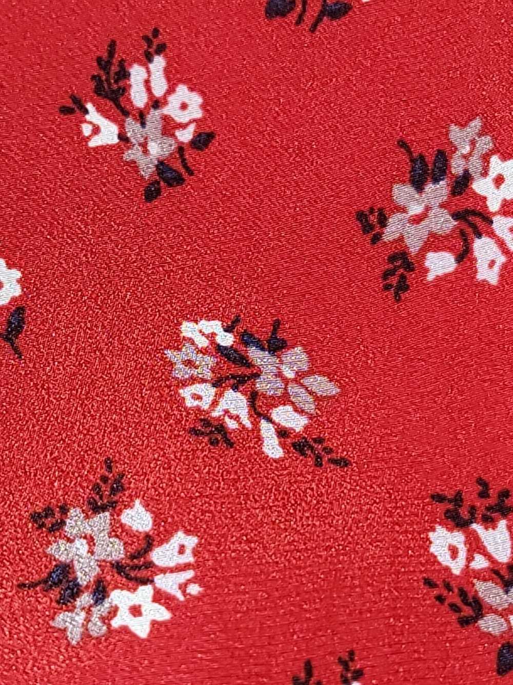 Madewell Red Floral V-Neck Mini Dress with Puff Sleeves - Picture 10 of 10